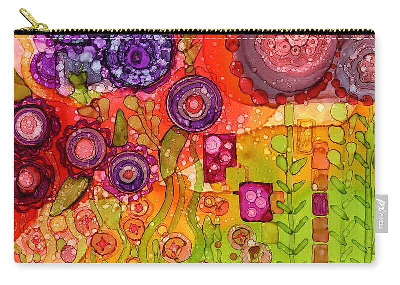 Abstract Zip Pouch featuring the painting Number I #1 by Vicki Baun Barry