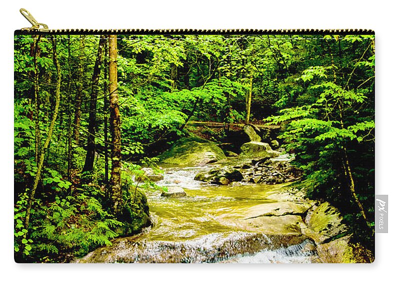Crawford Notch Zip Pouch featuring the photograph Oasis #1 by Greg Fortier