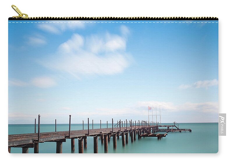 Empty Zip Pouch featuring the photograph Old Pier #1 by Temizyurek