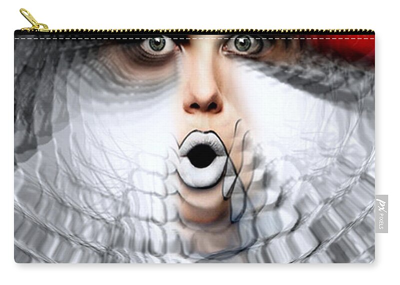 Omg Zip Pouch featuring the painting OMG by Rafael Salazar