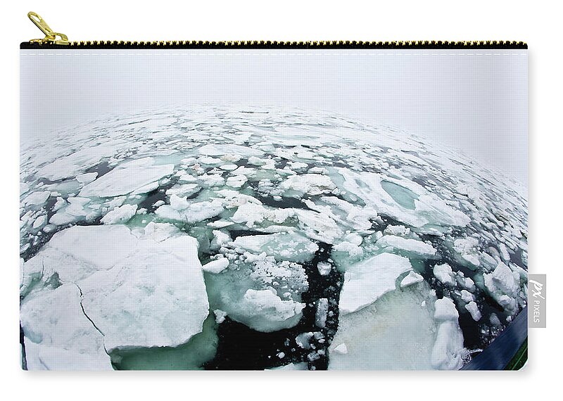 Tranquility Zip Pouch featuring the photograph Pack Ice Arctic Ocean #1 by Darrell Gulin