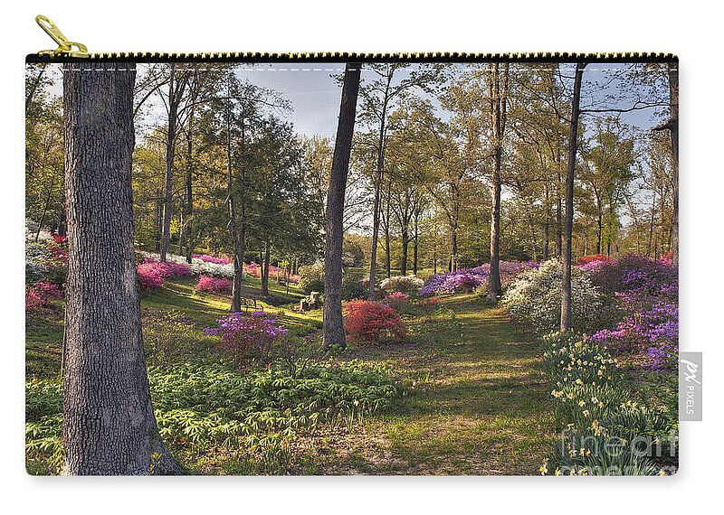 2012 Zip Pouch featuring the photograph Pinecrest Gardens by Larry Braun