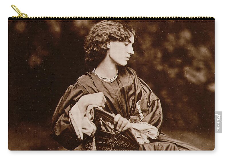 Photo Zip Pouch featuring the painting Portrait of Jane Morris by John Parsons