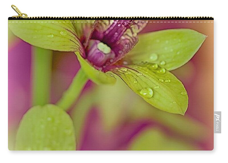 Floral Zip Pouch featuring the photograph Purple Tongue #1 by Jade Moon 