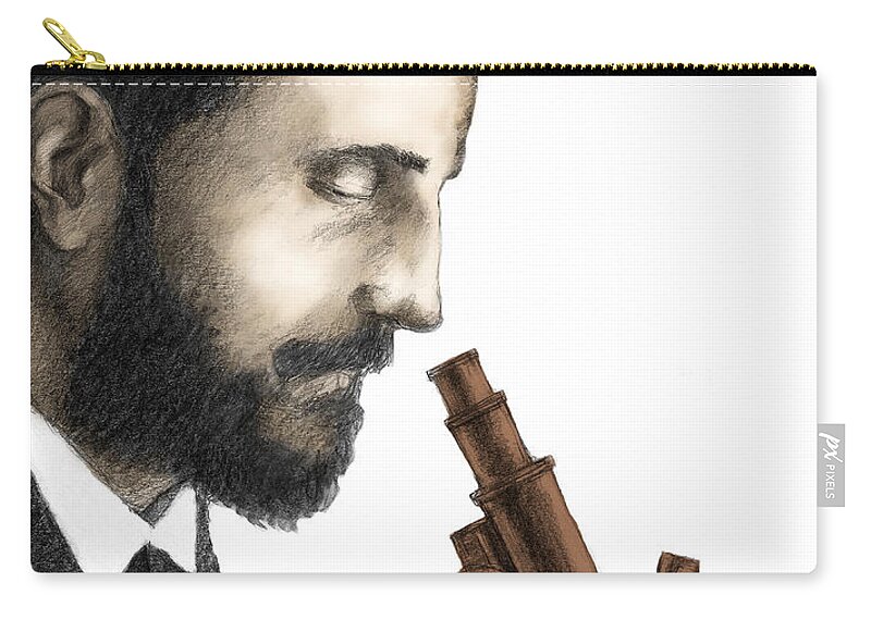 People Zip Pouch featuring the photograph Santiago Ramon Y Cajal, Scientist #2 by Spencer Sutton