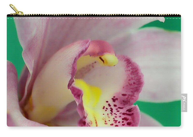 Orchid Zip Pouch featuring the photograph Say AHHH #1 by Donna Blackhall