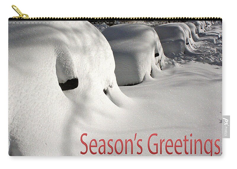 Season's Greetings Zip Pouch featuring the photograph Season's Greetings #1 by Stuart Litoff
