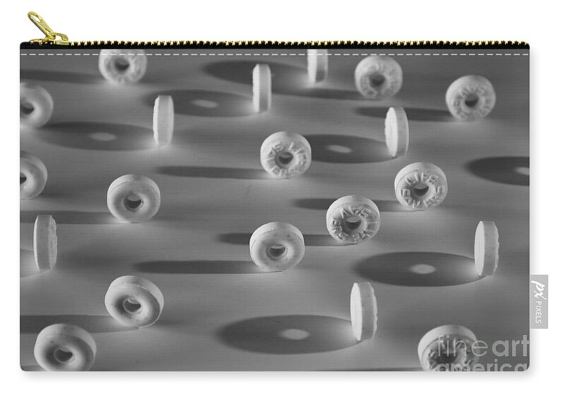 Black And White Zip Pouch featuring the photograph Shadows by Sue Karski