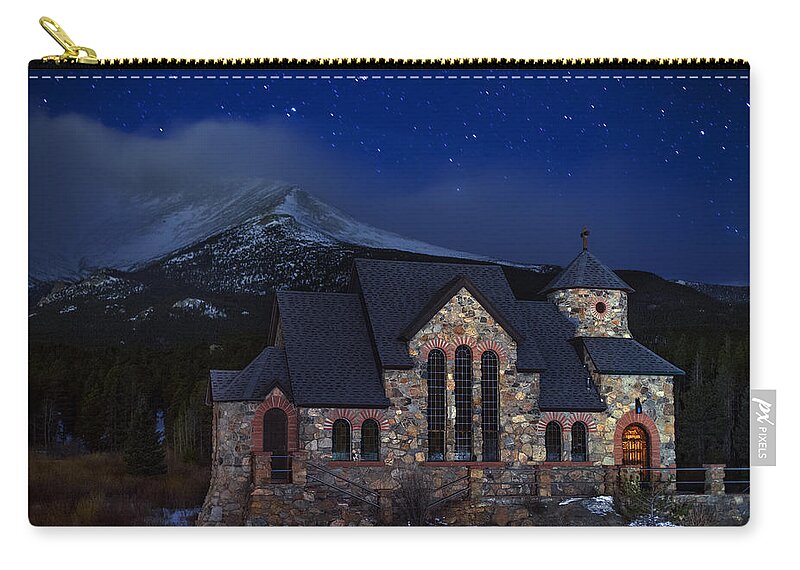 Church Zip Pouch featuring the photograph St. Malo Nights #1 by Darren White