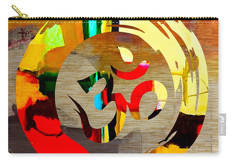 Namaste Paintings Zip Pouch featuring the mixed media Stream of Inspiration #10 by Marvin Blaine