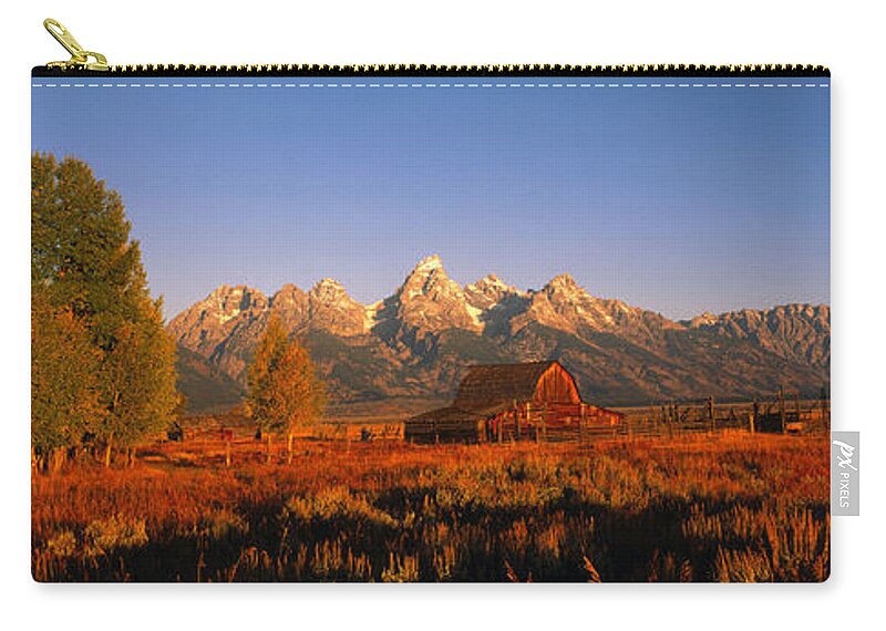 Photography Zip Pouch featuring the photograph Sunrise Grand Teton National Park Wy Usa #1 by Panoramic Images