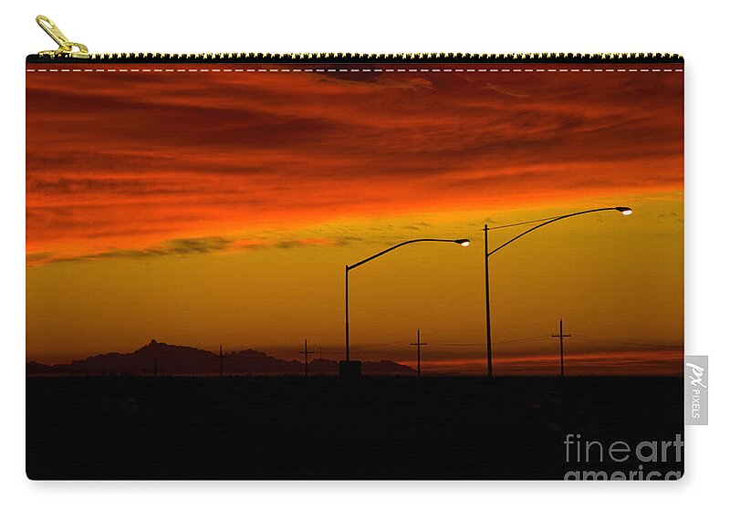 Sunset Zip Pouch featuring the photograph Sunset #1 by Richard and Ellen Thane