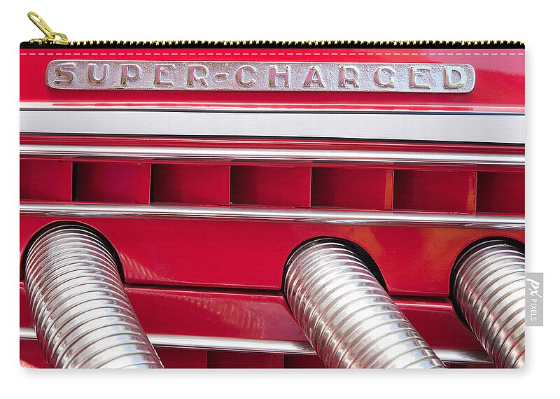 Duesenberg Zip Pouch featuring the photograph Super-Charged #1 by Alexey Stiop