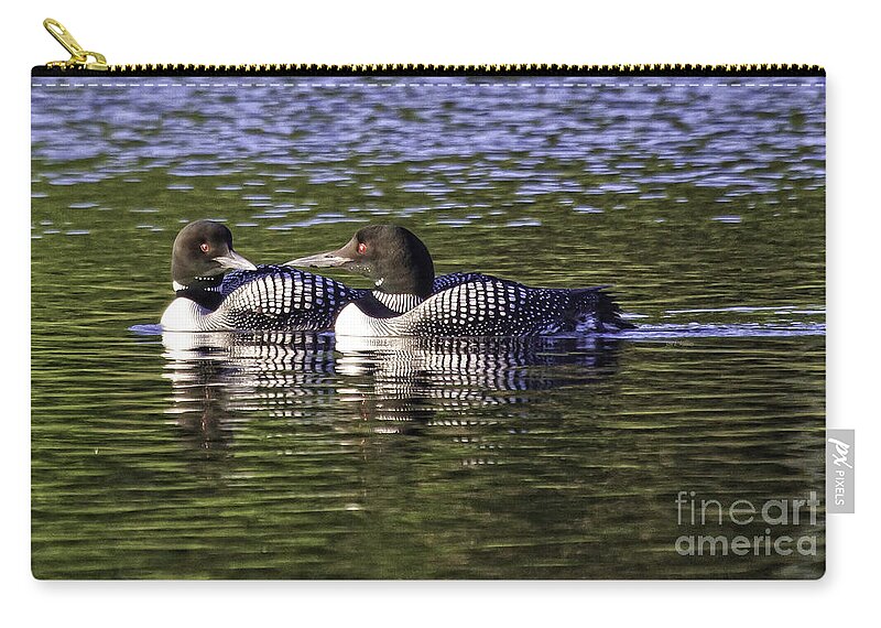 Loon Zip Pouch featuring the photograph The Pair #1 by Jan Killian