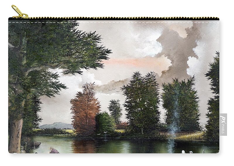 Countryside Zip Pouch featuring the painting The Picnic by Ken Wood