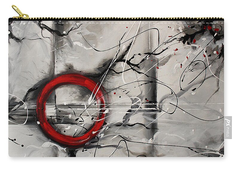 Abstract Art Zip Pouch featuring the painting The Power From Within by Patricia Lintner