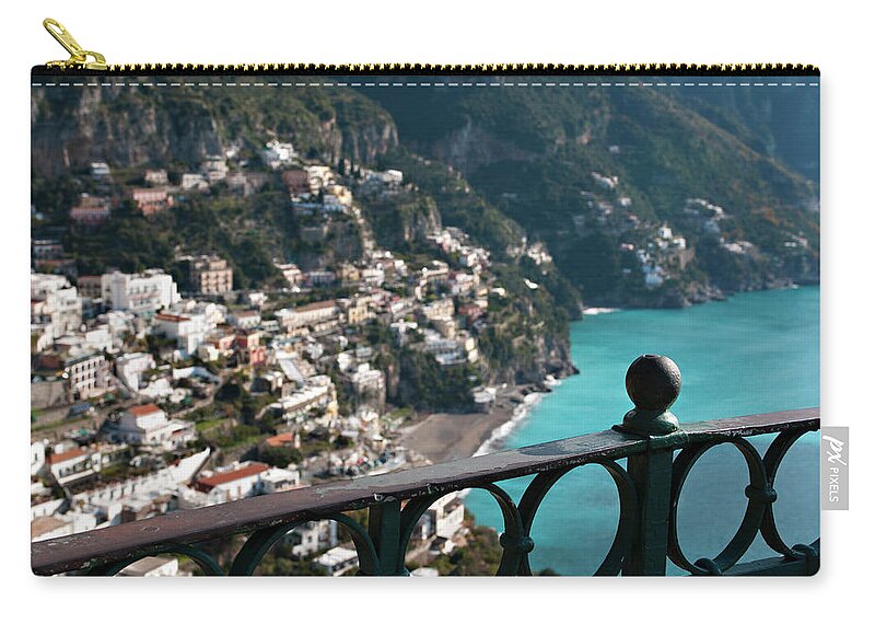 Town Zip Pouch featuring the photograph The Town Of Positano #1 by Driendl Group