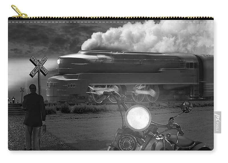 Transportation Carry-all Pouch featuring the photograph The Wait by Mike McGlothlen