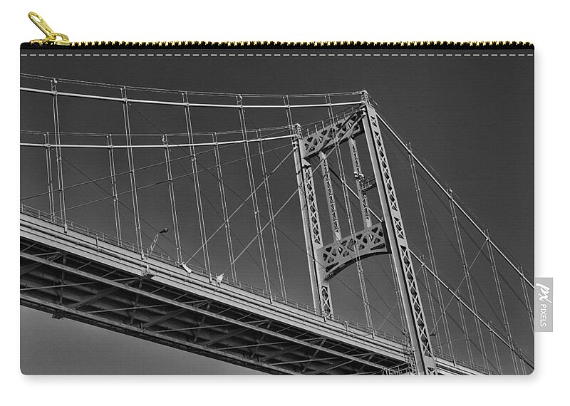 Bridge Zip Pouch featuring the photograph Thousand Islands Bridge #1 by Eunice Gibb