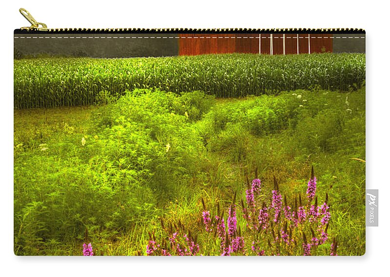 Barn Zip Pouch featuring the photograph Touched by the Sun #2 by Debra and Dave Vanderlaan