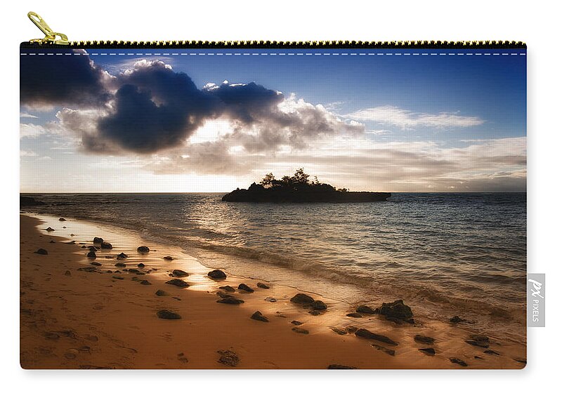 Beach Zip Pouch featuring the photograph Tranquil Beach #1 by Harry Spitz