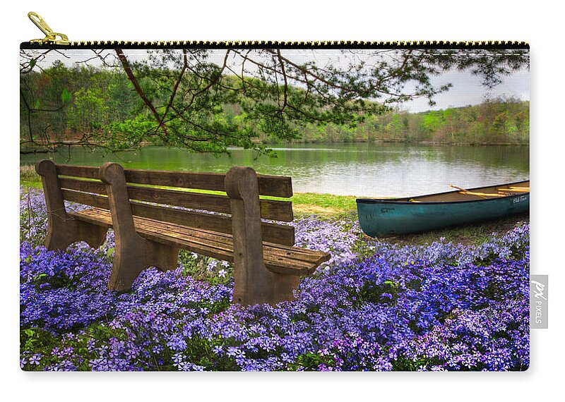 Appalachia Zip Pouch featuring the photograph Tranquility by Debra and Dave Vanderlaan