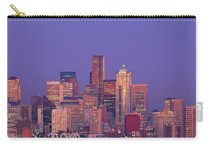 Photography Zip Pouch featuring the photograph Usa, Washington, Seattle, Cityscape #1 by Panoramic Images