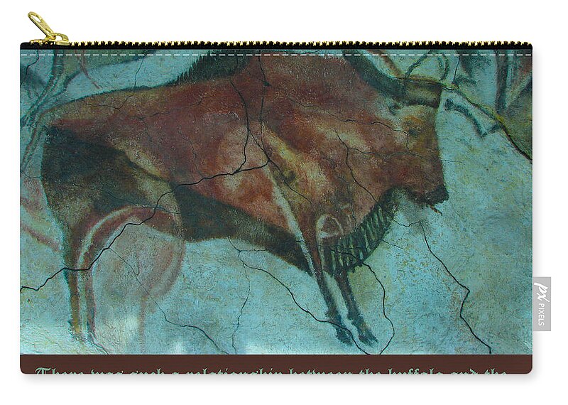 Val Kilmer On The Bison Zip Pouch featuring the digital art Val Kilmer On The Bison by Unknown