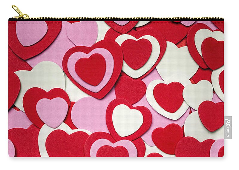Hearts Zip Pouch featuring the photograph Valentines day hearts 3 by Elena Elisseeva