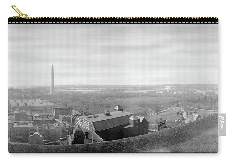 Photography Zip Pouch featuring the photograph View Of Washington Dc From Willard & #1 by Fred Schutz Collection