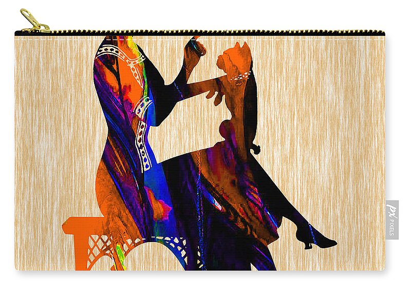 Vintage Zip Pouch featuring the mixed media Vintage Art #1 by Marvin Blaine