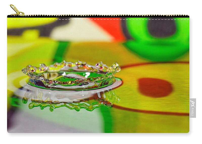  Abstract Carry-all Pouch featuring the photograph Water Crown by Peter Lakomy