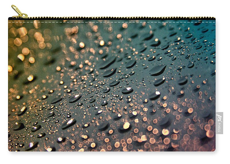 Water Drops Zip Pouch featuring the photograph Water Drops by Stephanie Hollingsworth