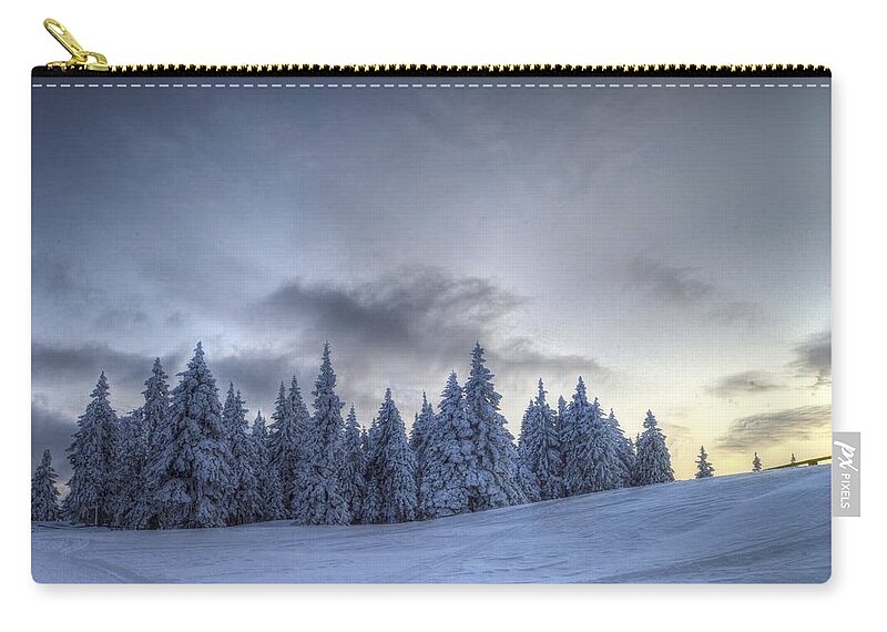 Adventure Zip Pouch featuring the photograph Winter #1 by Ivan Slosar