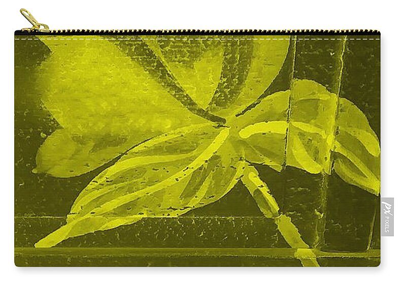 Flowers Carry-all Pouch featuring the photograph Yellow Negative Wood Flower by Rob Hans