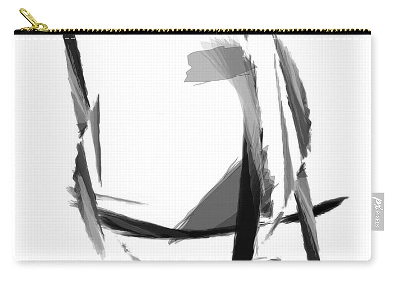 Abstract Zip Pouch featuring the digital art Abstract Series II by Rafael Salazar