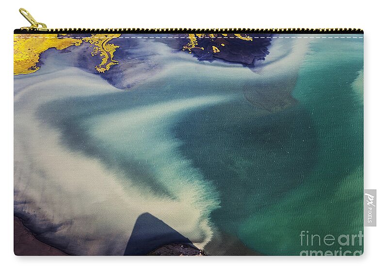 Travel Zip Pouch featuring the photograph Aerial photography #2 by Gunnar Orn Arnason