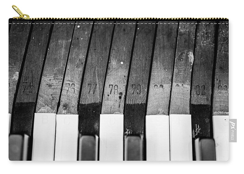 Piano Zip Pouch featuring the photograph 10 Keys by David Downs