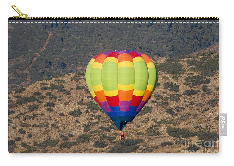 Hot Air Balloons Zip Pouch featuring the photograph Rocky Mountain Balloon Festival #10 by Steven Krull