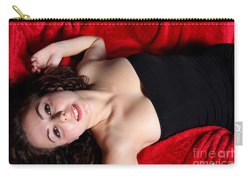 People Zip Pouch featuring the photograph Sexy Woman #10 by Henrik Lehnerer