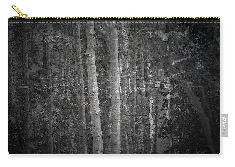 Birch Zip Pouch featuring the photograph 1000 Voices by Mark Ross