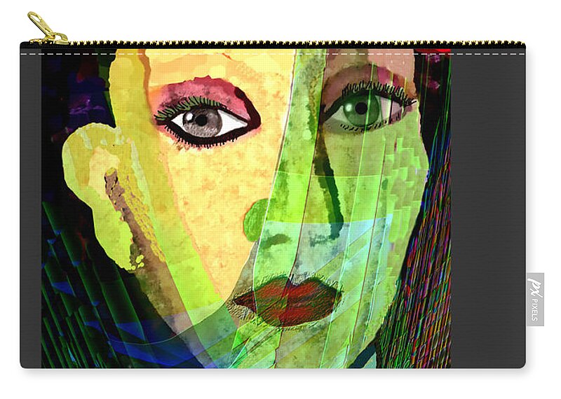 1084 Zip Pouch featuring the painting 1084 - La Signora ... by Irmgard Schoendorf Welch