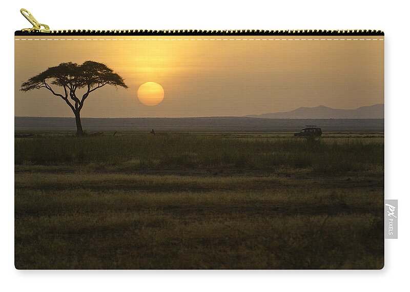 Africa Zip Pouch featuring the photograph African Sunrise #11 by Michele Burgess