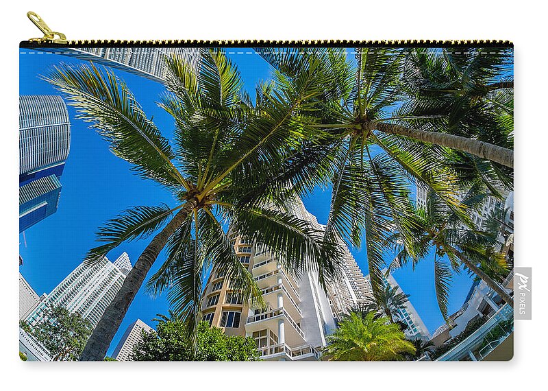 Architecture Carry-all Pouch featuring the photograph Downtown Miami by Raul Rodriguez