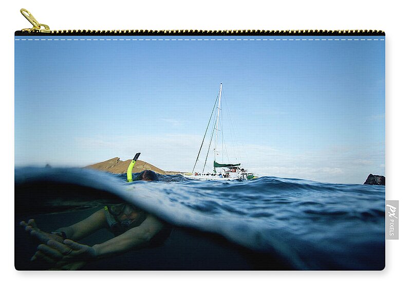 Adventure Zip Pouch featuring the photograph Life On Galapagos Island, Ecuador #11 by Justin Bailie