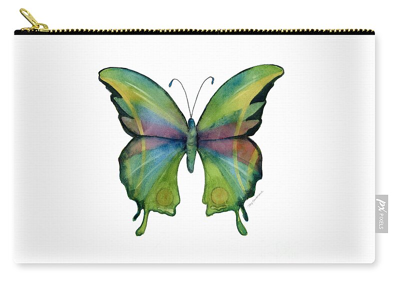 Prism Zip Pouch featuring the painting 11 Prism Butterfly by Amy Kirkpatrick