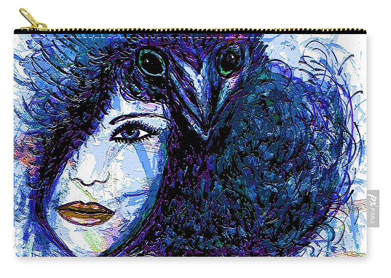 Vintage Hair Comb Zip Pouch featuring the mixed media Vintage Hair Comb #1 by Natalie Holland
