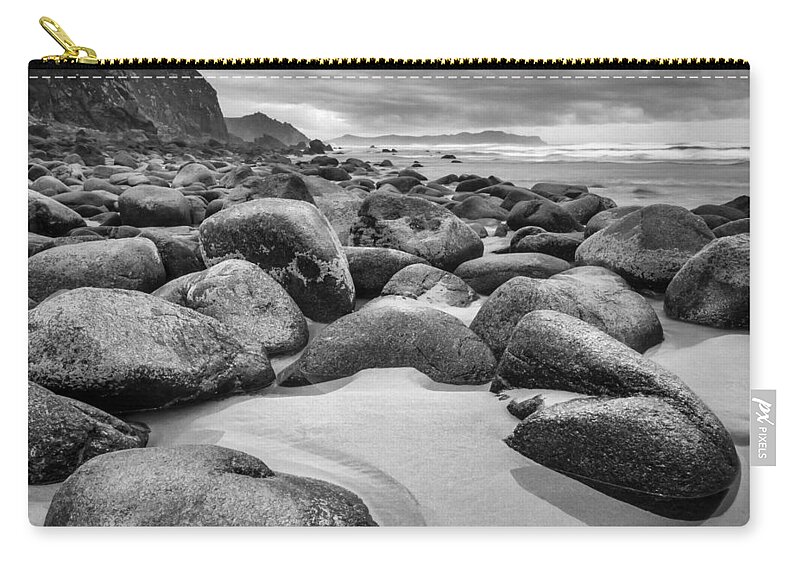 Campelo Zip Pouch featuring the photograph Campelo Beach Galicia Spain #12 by Pablo Avanzini