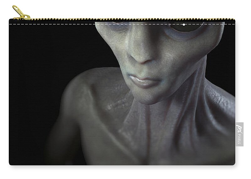Black Background Zip Pouch featuring the photograph Extraterrestrial Life #2 by Science Picture Co