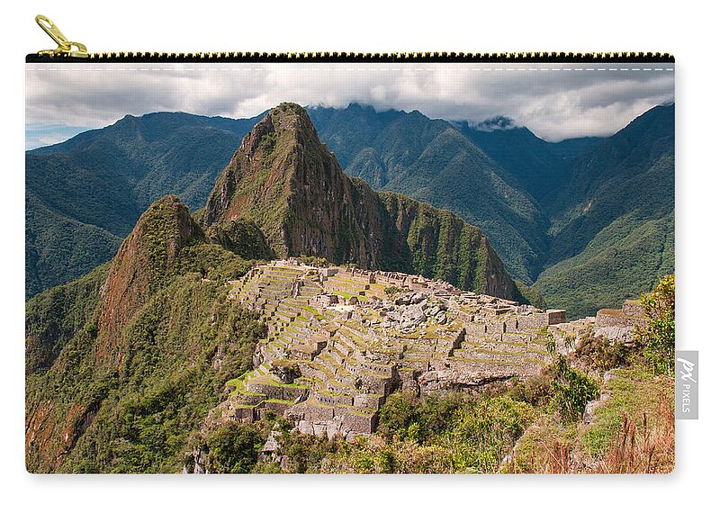 Aguas Calientes Zip Pouch featuring the photograph Machu Picchu #13 by U Schade